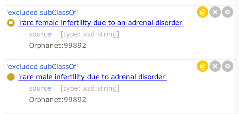 Excluded subclassOf example